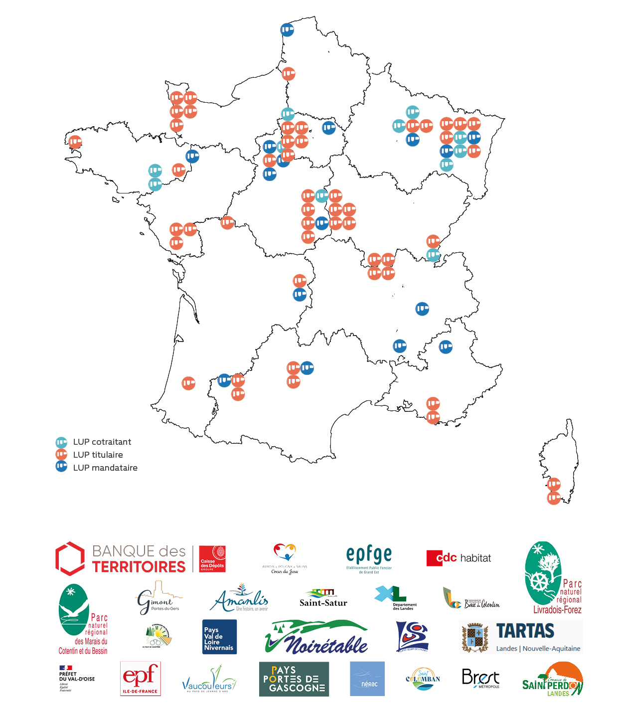 LUP cotraitant, LUP titulaire, LUP mandataire